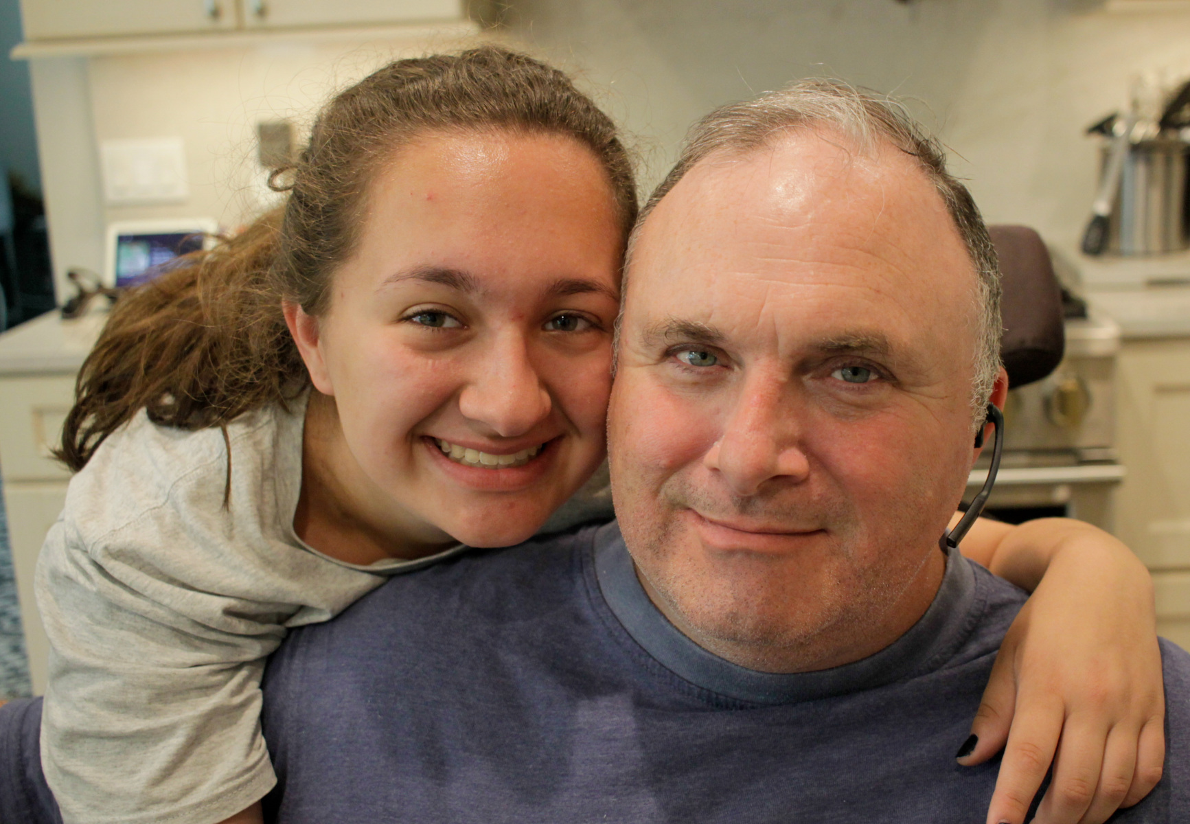 Philomena and Dad Goofing Around